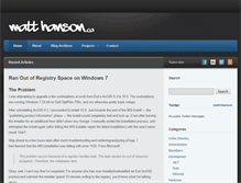 Tablet Screenshot of matthanson.ca